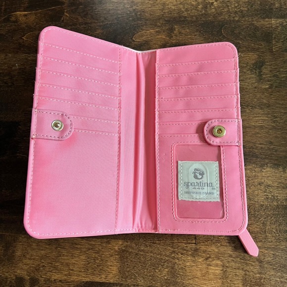 Spartina 449 Deufuskie Island Red Pink Floral Print Wallet Clutch - Picture 3 of 13